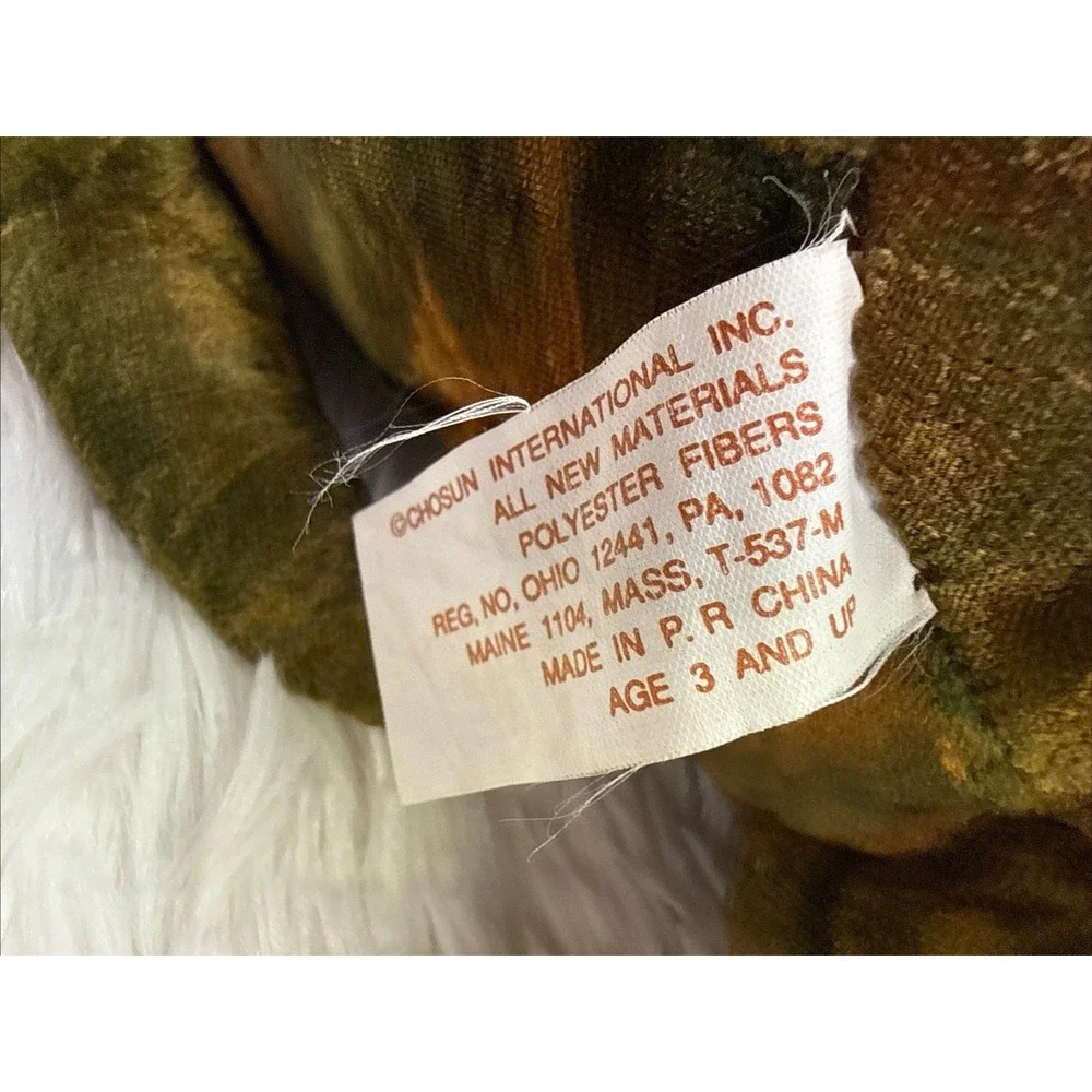 Vintage 1990s Chosun Tie Dye Dragon Plush Squeaky Honking Dinosaur 12